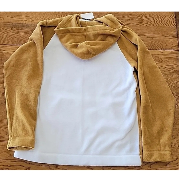 Foot Locker Soft Fleece Hoodie Sweatshirt White and Tan Size Medium-New With Tag - Picture 3 of 10